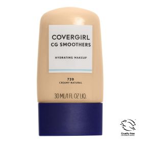 COVERGIRL Smoothers Hydrating Foundation, 720 Creamy Natural, 1 fl oz, Hydrating Foundation, Cruelty Free Foundation, Liquid Foundation