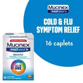 Mucinex All in One Fast Max, Cold and Flu Medicine, 16 Liquid Gels (Brand: Mucinex)